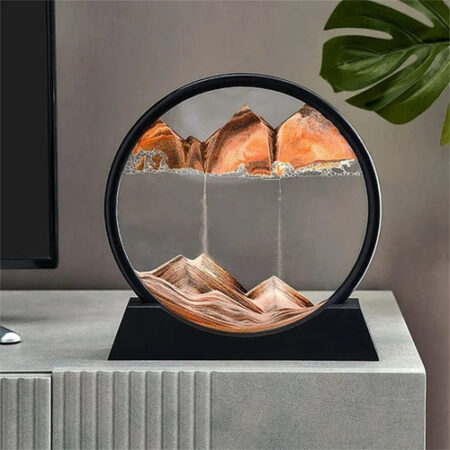 Arte Em Areia Em Movimento Em 3d Decorada Com Ampulheta Gira - Imagem 8