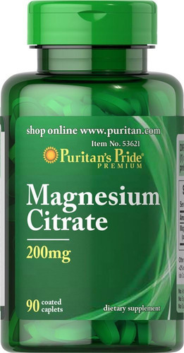 Puritans Pride Citrato De Magnésio 200mg