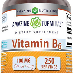 Amazing Formulas Vitamina B6 Piridoxina 100mg 250 Comprimido