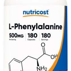 Suplemento Nutricost L-fenilalanina 500 Mg 180 Cápsulas