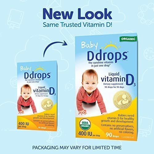 Ddrops Organic Baby 400 Iu 90 Gotas - Líquido Diário De Vita - Imagem 2