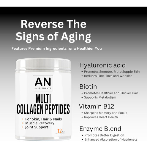 Aholic Nutrition Multi Collagen Peptides Powder Pó De Coláge - Imagem 4