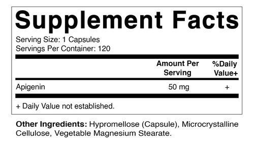 Vitamatic Apigenina 50mg 120 Cápsulas Vegetarianas - Imagem 2