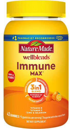 Nature Made Wellblends Immunemax Gomas, Vitamina C, Zinco E