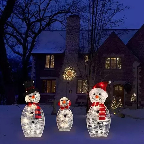 I Decoração De Boneco Natal Art Decoração Jardim Brilhante - Imagem 2