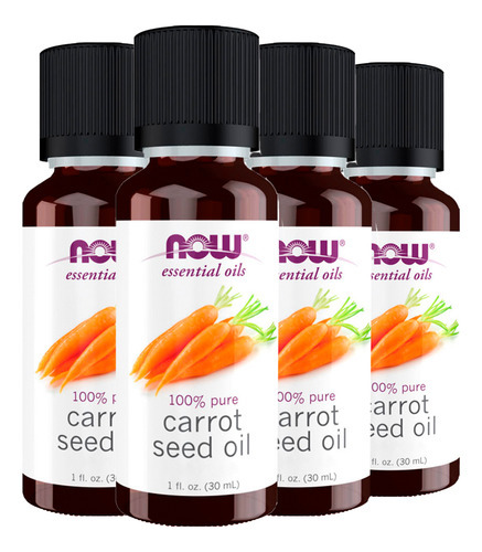 Óleo Semente De Cenoura Now Foods 30ml Puro Importado 4un
