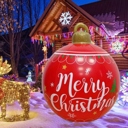 Decoração Exterior De Bola De Natal Inflável Grande 6 Peç - Imagem 12