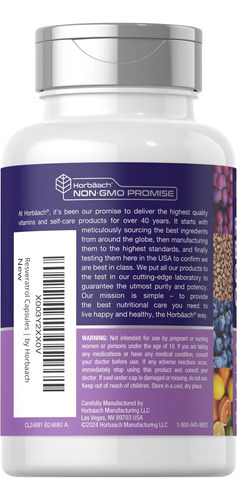 Horbäach Resveratrol Berberina Semente De Uva E Quercetina | - Imagem 3