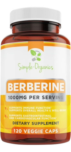 Berberina Orgânica Simples 500 Mg (1000 Mg Por Porção) - 12