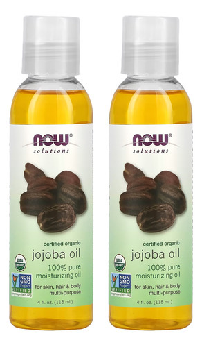 Óleo De Jojoba Now Foods 118ml Orgânico 2un