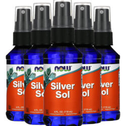Silver Sol Líquido 50mcg Now Foods 118ml Importado 5un
