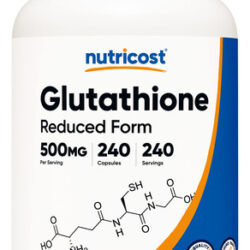 Suplemento Nutricost Glutationa Em Cápsulas 500 Mg 240 Porçõ