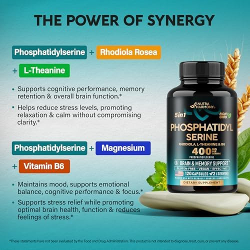 Fosfatidilserina 400 Mg - Suporte Para Cérebro, Memória E Fo - Imagem 4