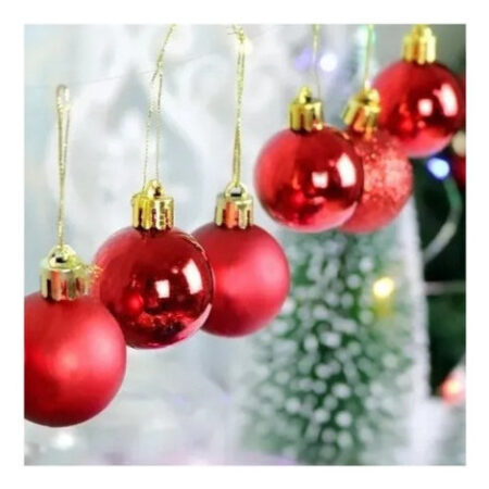 Novo 24 Esferas De Natal, Doces, Árvore De Decoração De - Imagem 14