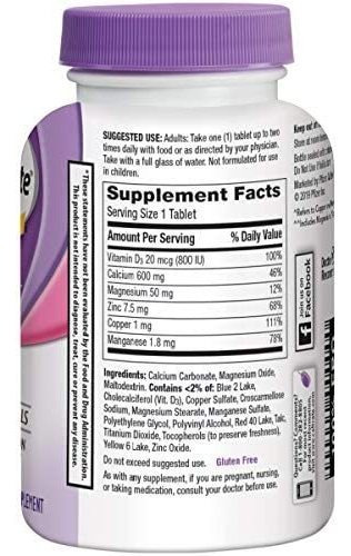 Caltrate 600 Plus D3 Plus Minerals Cálcio E Comprimidos De S - Imagem 8