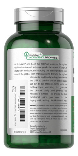 Cápsulas De Canela Horbaach Ceilão 4000mg | Contagem 250 | N - Imagem 3