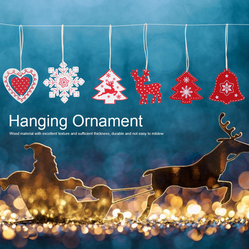 24 Peças De Linda Decoração De Enfeite De Natal Pendurada Em - Imagem 4