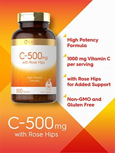 Carlyle Vitamina C Com Rosa Mosqueta 500mg | 500 Comprimidos - Imagem 3