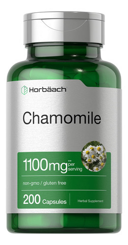 Suplemento Horbaach Flor De Camomila 1100mg 200 Cápsulas