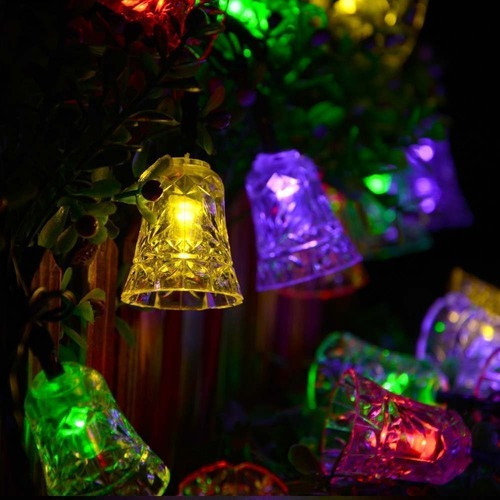 4.8m Solar Led Guirlandas Árvore De Natal Bell String Light
