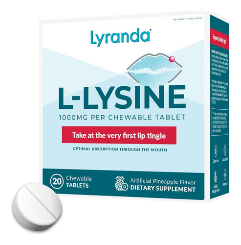 1000 Mg De Comprimidos De Lisina Mastigável Para Tratar Feri