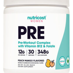 Pó Pré-treino Nutricost Peach Mango Para Mulheres, 30 Porçõe