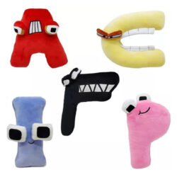 Kit De Chaveiro De Pelúcia De 5 Peças Com Letras Do Alfabeto