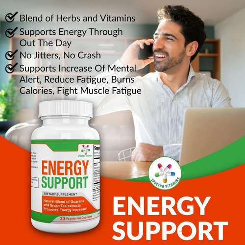 Spectra Vitamins Natural Energy Support 30 Cápsulas - Cápsul - Imagem 2