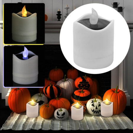 6 Peças De Luz De Vela De Halloween, Decoração Externa, Led - Imagem 3