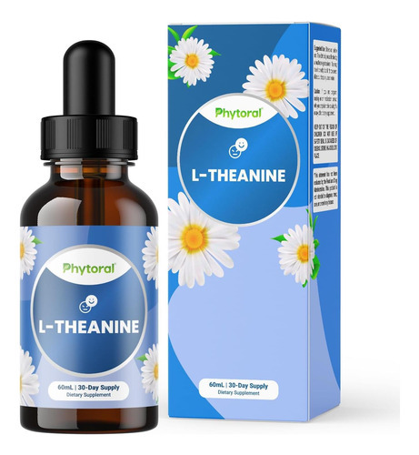 Potente Potente L -theanine Liquid Gotas - Alta Absorção L -