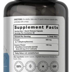 Suplemento Horbäach Chrysin | 500mg | 60 Cápsulas | Extrato