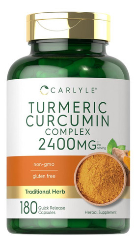 Suplemento De Curcumina De Cúrcuma Carlyle 2400 Mg | 180 Cáp