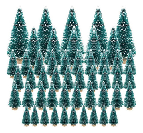 50pcs Miniatura Artificial Árvore De Natal Pequena Neve Gead