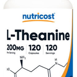 Suplemento Nutricost L-teanina 200 Mg 120 Cápsulas