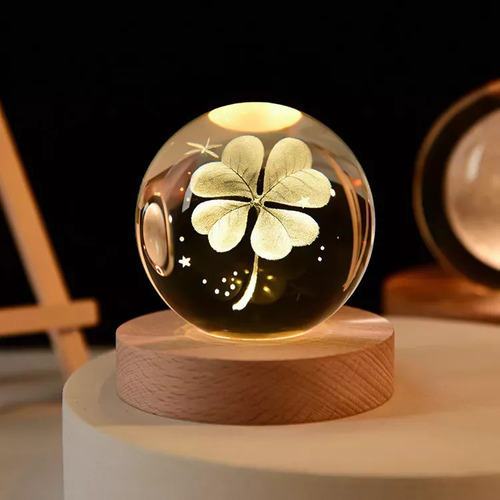 Lâmpadas De Atmosfera De Projeção De Bola De Vidro Led 3d - Imagem 2