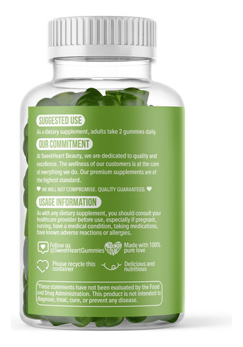 Vitamina Gomosa De Extrato De Chá Verde Matcha Com Extrato D - Imagem 3