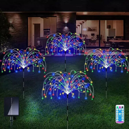 4 Peças De Fogos De Artifício Com Luzes Solares Para Decoraç — foto 3 4 Peças De Fogos De Artifício Com Luzes Solares Para Decoraç — foto 3