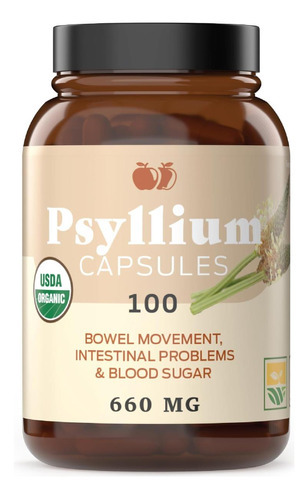 Cápsulas Naturais Puras De Casca De Psyllium Em Pó - Cápsula
