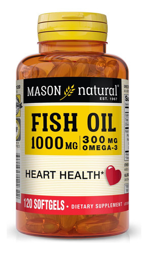 Mason Vitamins Mason Fish Oil 1000mg Omega-3 Softgels