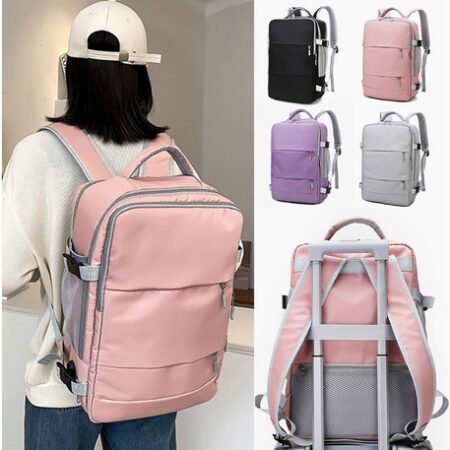 Mochila De Viagem Impermeável Feminina De Grande Capacidade - Imagem 9