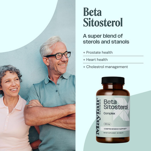 Complexo Mayfair Naturals Beta Sitosterol, 500 Mg, De Origem - Imagem 2