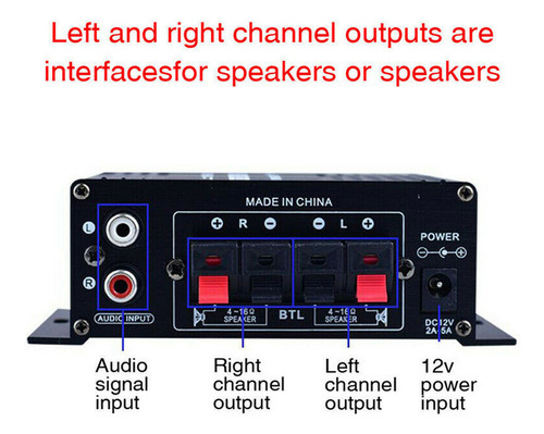 Amplificador De Potência De Áudio Estéreo Ak-170 Mini Hifi 2 - Imagem 3