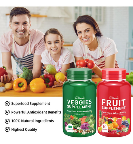 Daiias Frutas E Legumes Suplementos, Frutas E Veggies Suplem - Imagem 4