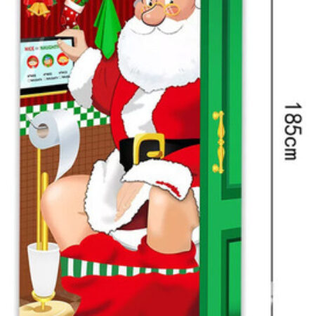 Forros De Puertas Navideños, Envoltório De Porta De Natal - Imagem 6