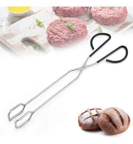 Pinças De Tesoura Pinças De Churrasco De Aço Inoxidável 40cm - Imagem 2