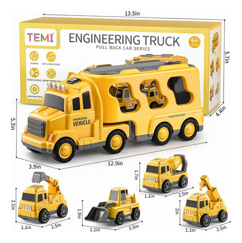 Brinquedos De Construção Temi Para Crianças, Caminhões Yc - Imagem 5