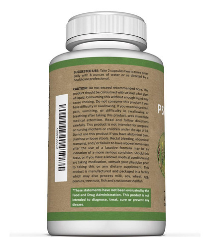 Suplemento Premium De Fibra De Casca De Psyllium 1450mg, 240 - Imagem 3