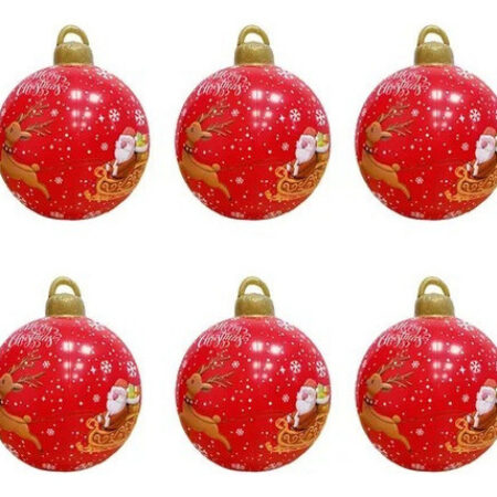 Decoração Exterior De Bola De Natal Inflável Grande 6 Peç - Imagem 24