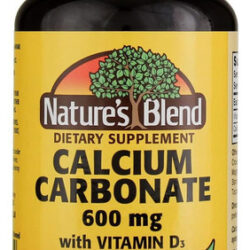 Natures Blend Carbonato De Cálcio 600 Mg Com D3 400 Ui 100