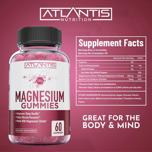 Gomas De Magnésio 770 Mg Citrato De Magnésio - Promove A Cal - Imagem 5
